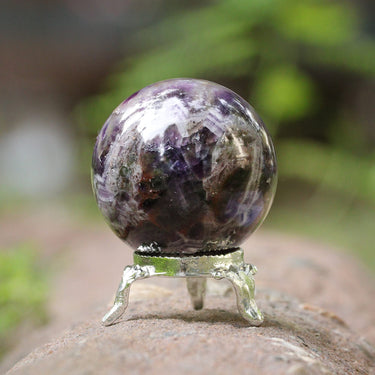 Amethyst | Crystal Sphere Ball | Gemstone Ball with Stand | Natural Gemstone for Healing Crystals | Crystal Balls for Witchcraft| Chakra Balancing | Spiritual Gift Home Décor | Size :- 30-40 mm Amethyst Gemstone Sphere